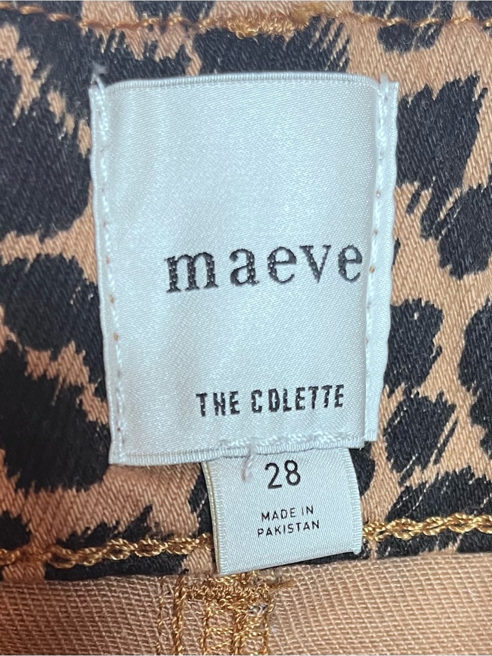 Maeve  Coquette The Colette Leopard Print Cropped Wide-Leg Pants Size 28 NWT - Picture 6 of 9